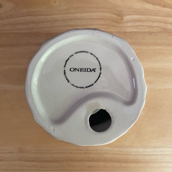 ONEIDA Snowman Winter Compote Ceramic Dish - Picture 6 of 8